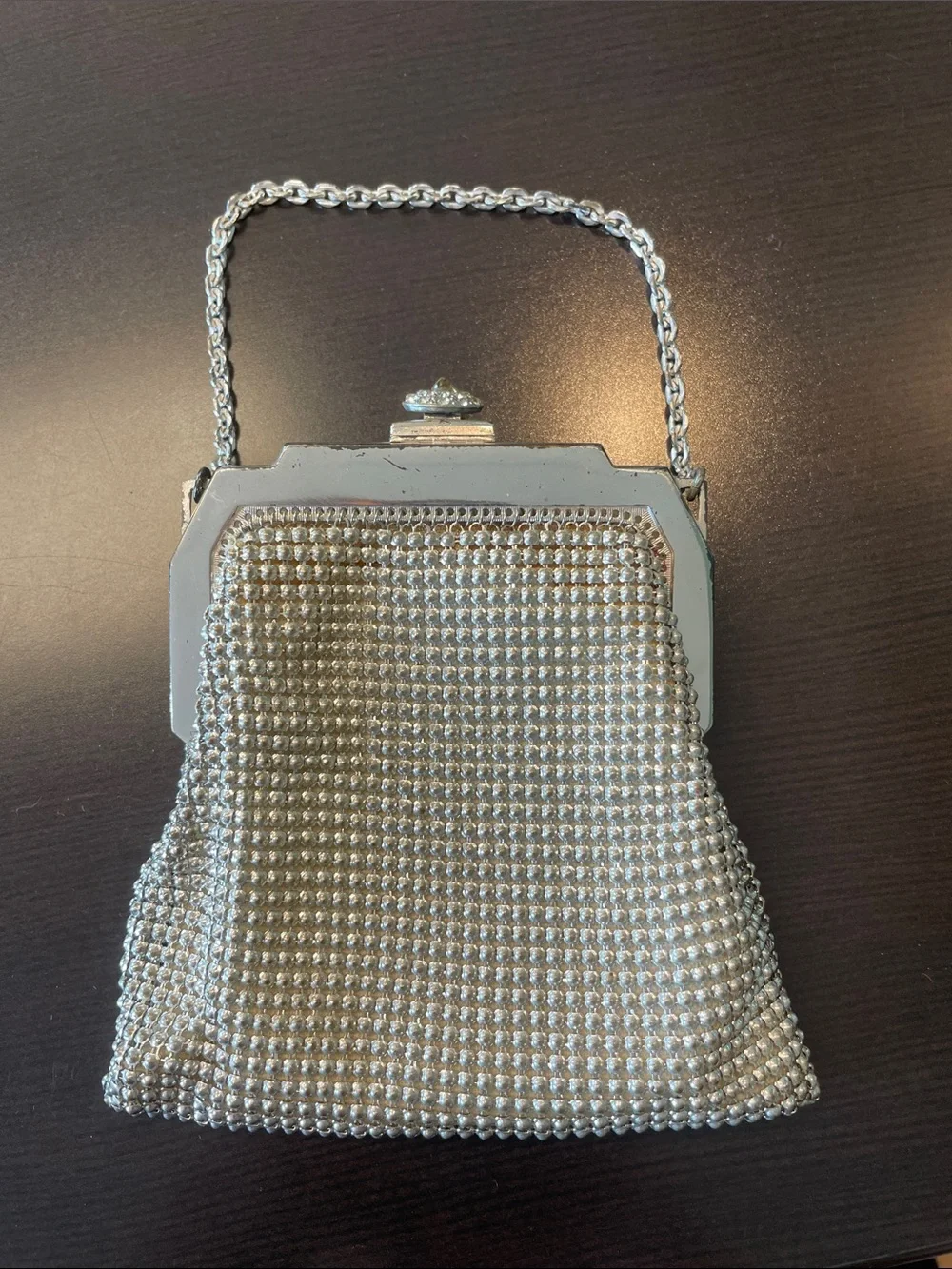 Vintage Whiting & Davis Silver Mesh Evening Purse